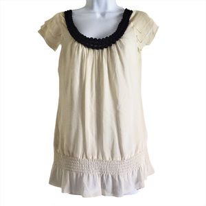 TED BAKER Silk Top With Pom Pom Neckline